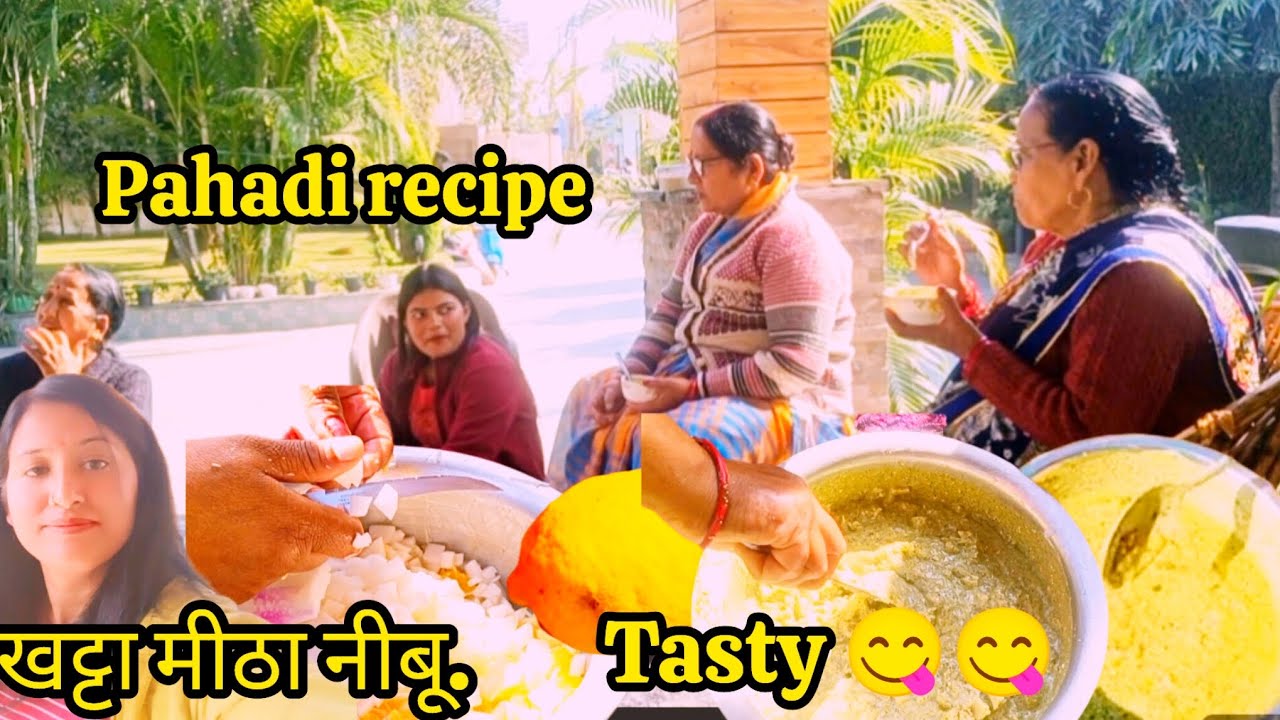 पहाड़ी खट्टा मीठा नीबू सन्ना 😋😋..neebu recipe.. tasty 😋😋