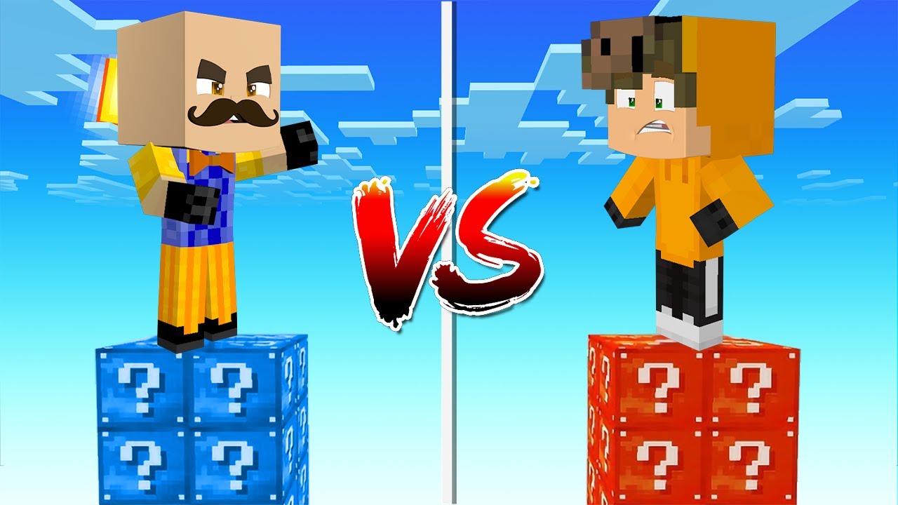 Noob VS Pro იღბლიანი ბლოკი მაინქრაფთში!