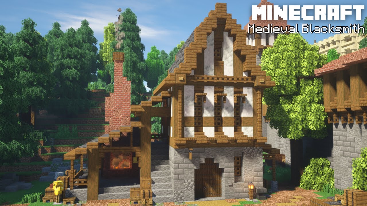 Minecraft: How to build a Medieval Blacksmith | Minecraft Tutorial
