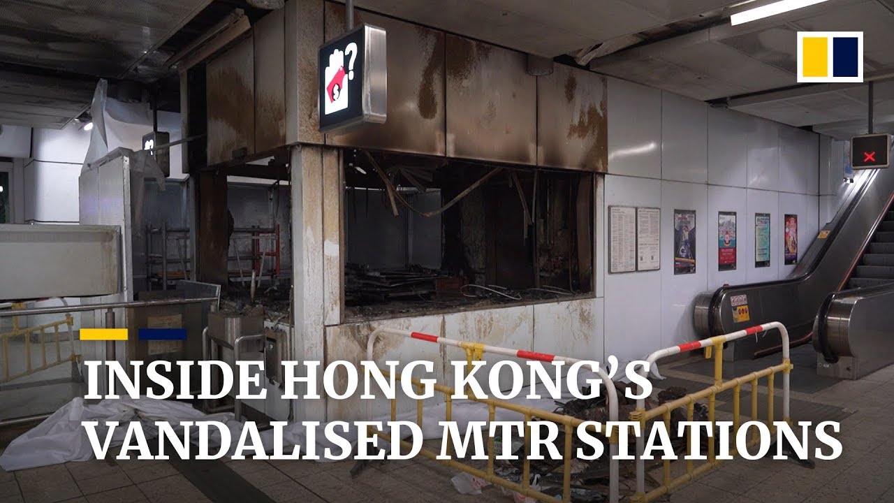 Inside Hong Kong’s vandalised MTR stations