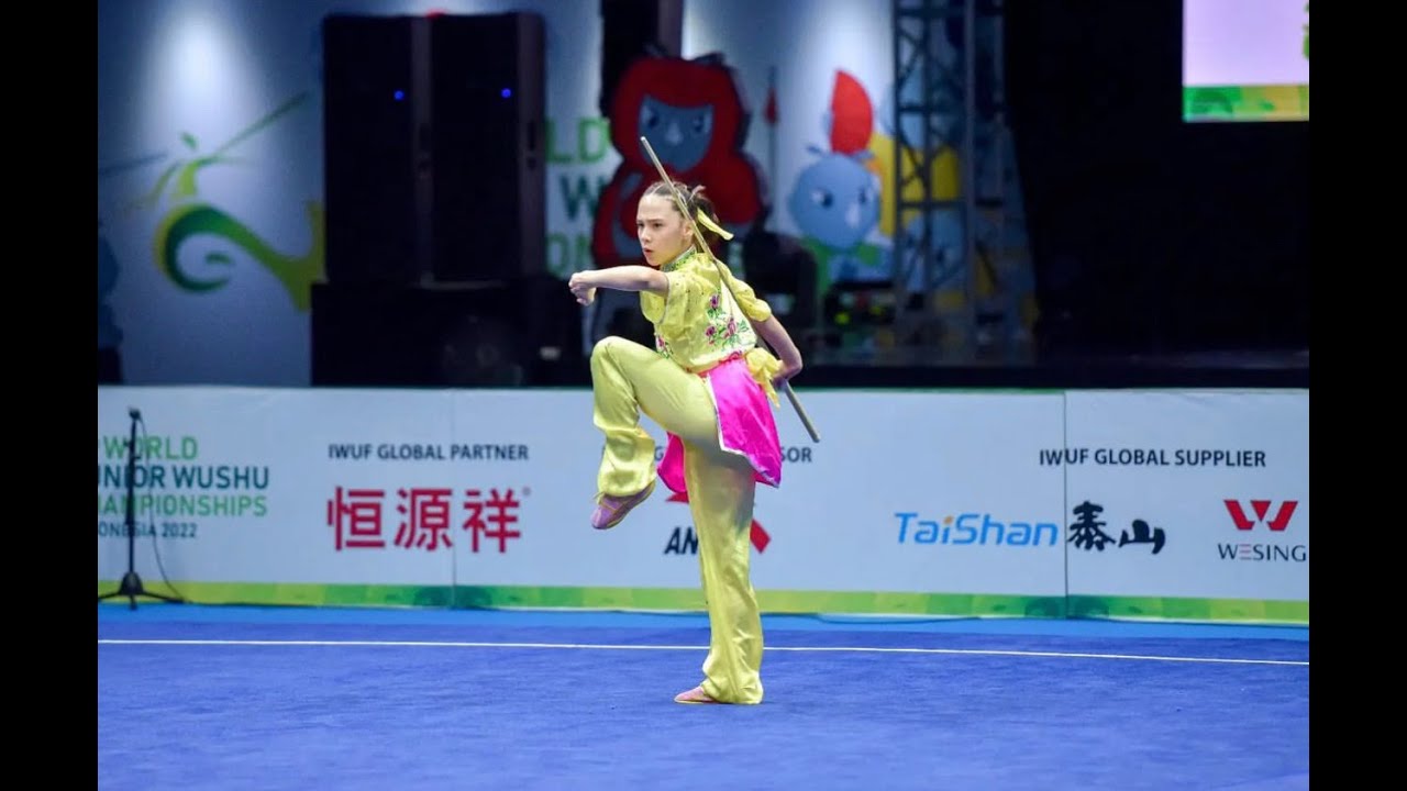Group B Gunshu, 🥇Gold medal, Lia Tang-Ruggiero (CANADA) 9.123, 2022 World Junior Wushu Championships