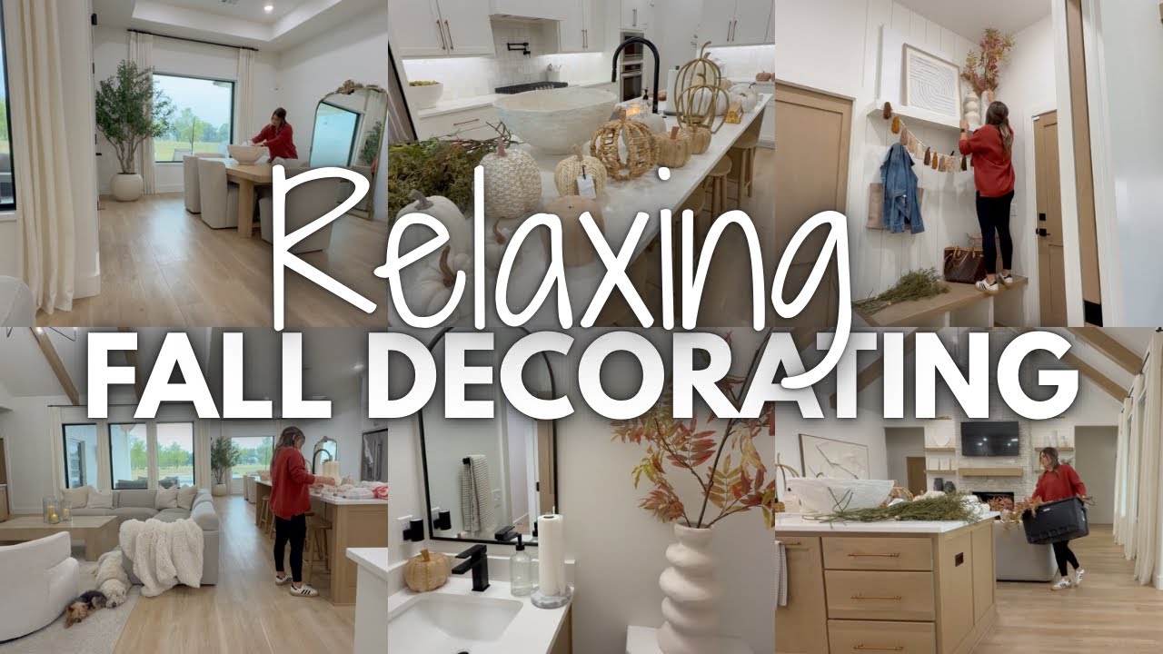 RELAXING FALL DECORATE WITH ME 2025 | FALL DECORATING ON A BUDGET | RAINY FALL DECORATE WITH ME