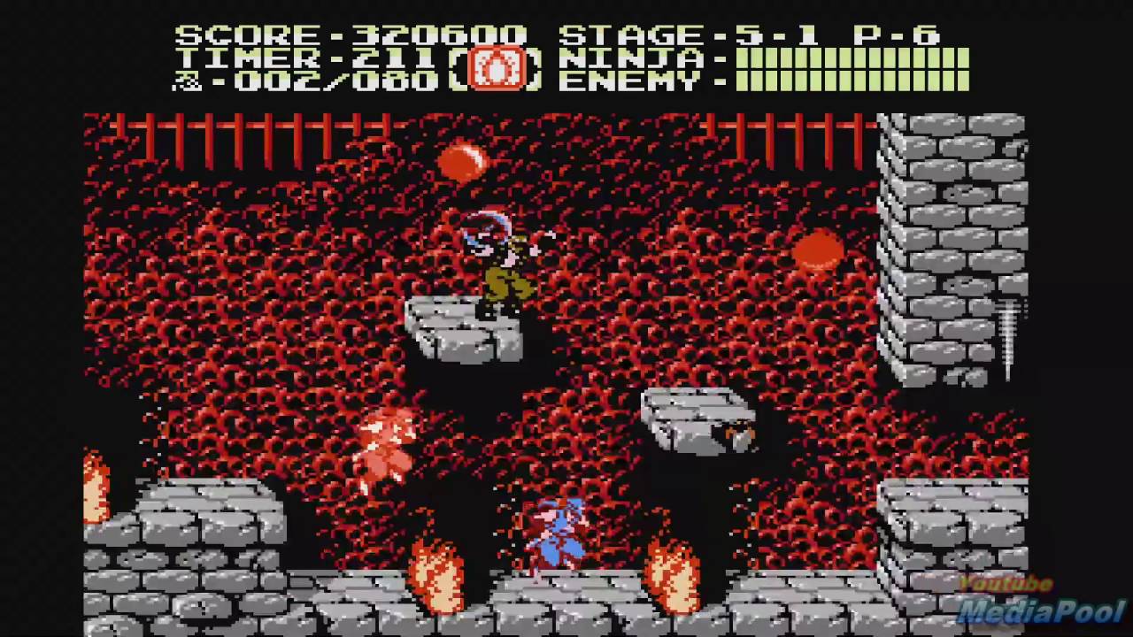 1990 Ninja Gaiden II: The Dark Sword of Chaos (NES) Game Playthrough Retro Game 60fps