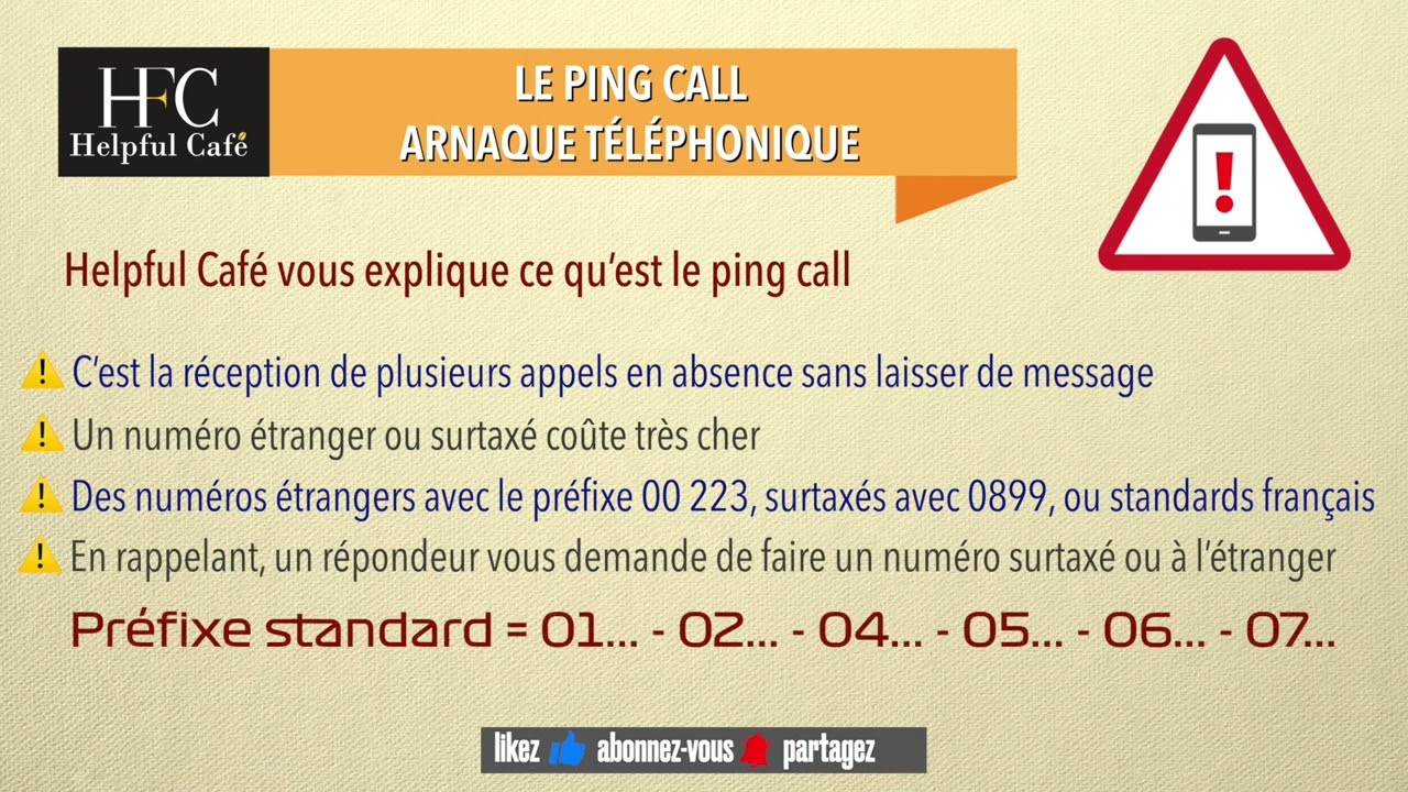 Ping Call : une arnaque t&eacute;l&eacute;phonique