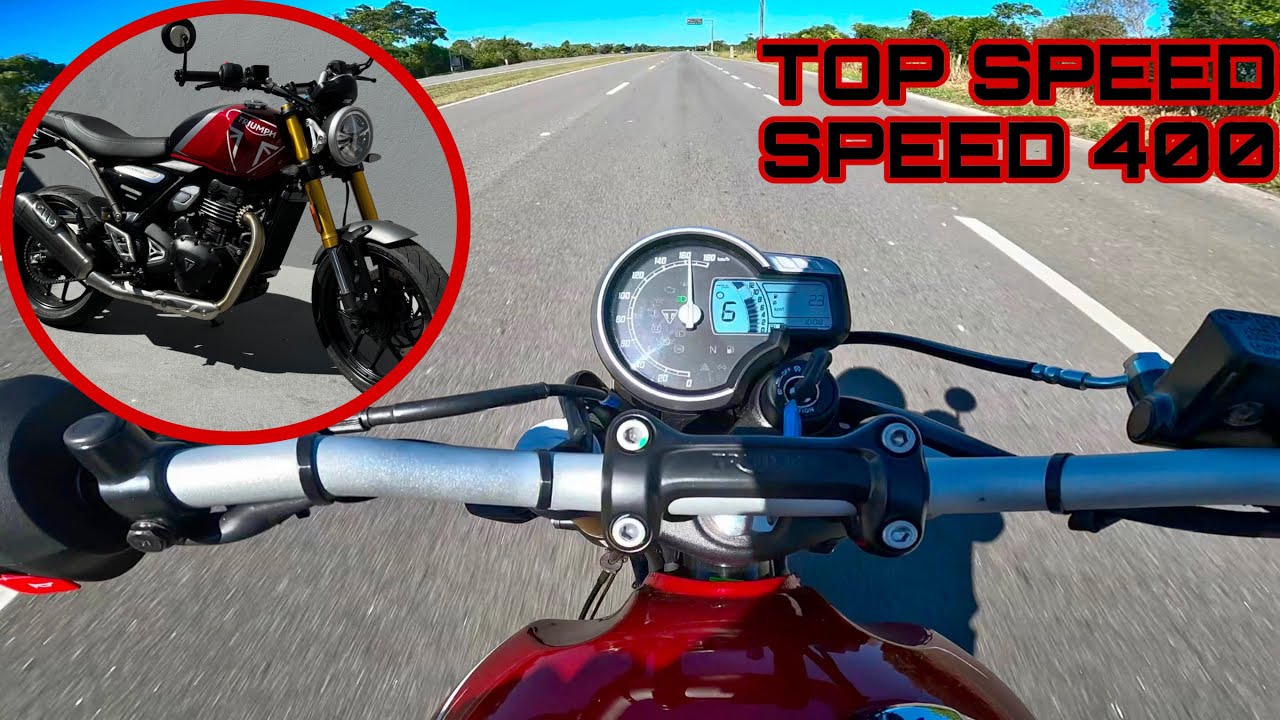 MEU TOP SPEED NOVA TRIUMPH SPEED 400 2024 - ANDA MAIS QUE A SCRAMBLER e BMW G 310R?