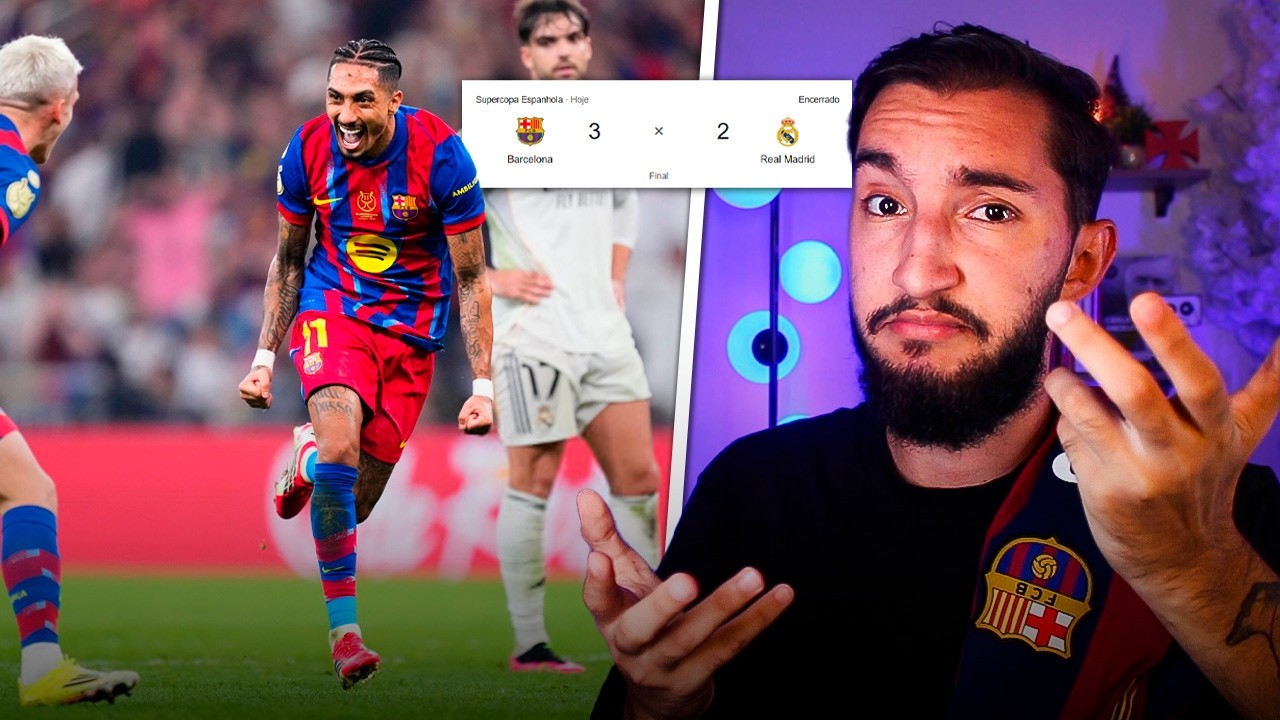Barcelona 3 x 2 Real Madrid - RAPHINHA JÁ É MELHOR QUE VINI JR?🏆