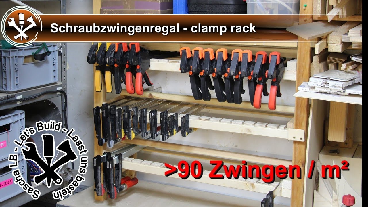 Schraubzwingen aufbewahren - optimiertes Schraubzwingenregal