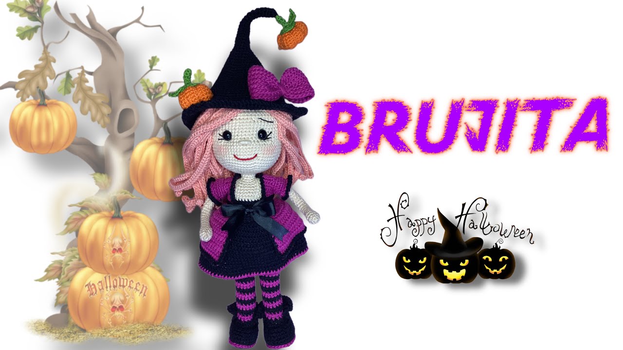 Brujita Halloween Amigurumi 2/4 #brujaamigurumi #brujaacrochet #halloweenamigurumi #halloweencrochet