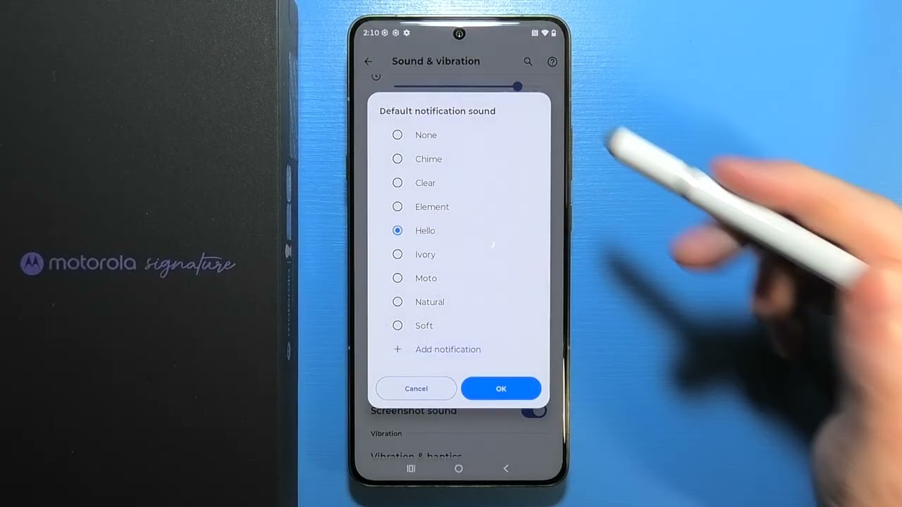 Motorola Signature: Как изменить звук уведомлений