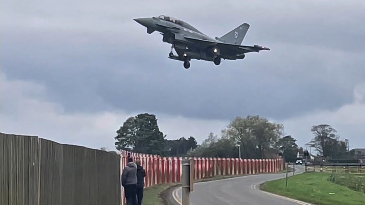 Typhoons taking off and landing - RAF Coningsby - 14/10/2025