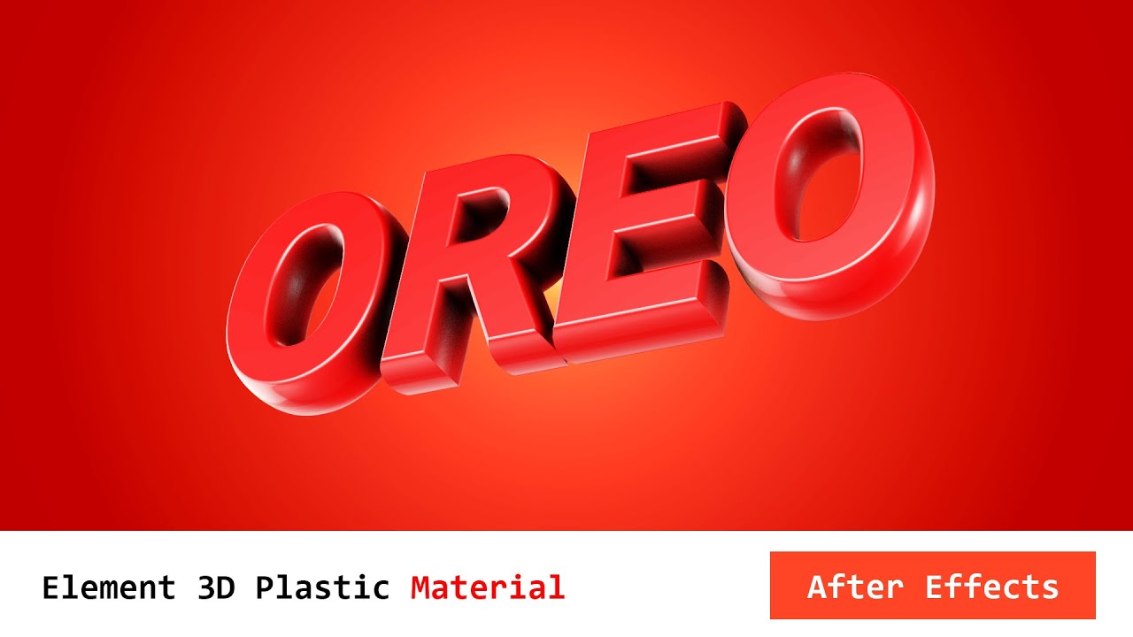 After Effects - Element 3D Plastic Material