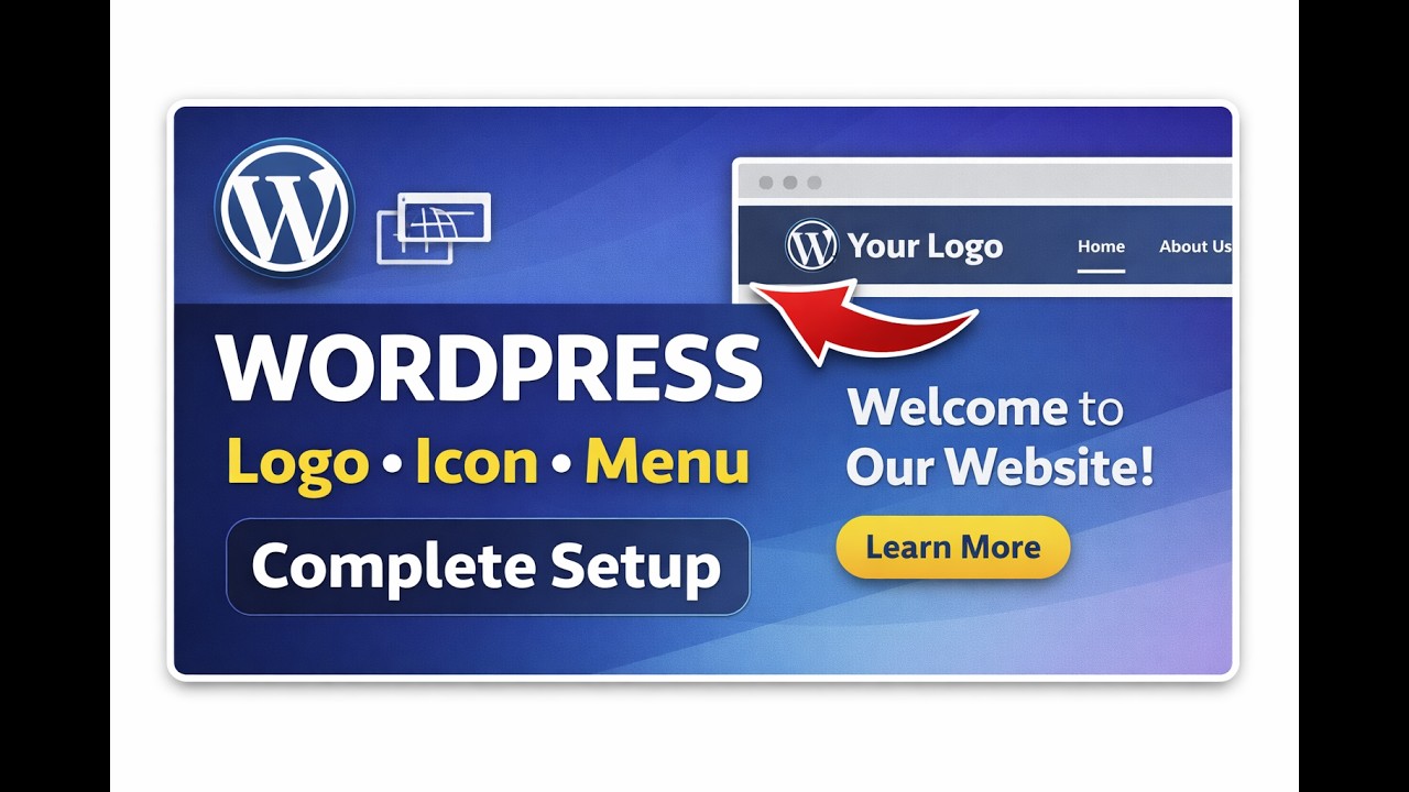 WordPress Me Logo Kaise Lagaye | Icon Set Kare | Menu Kaise Banaye | WordPress Tutorial Hindi