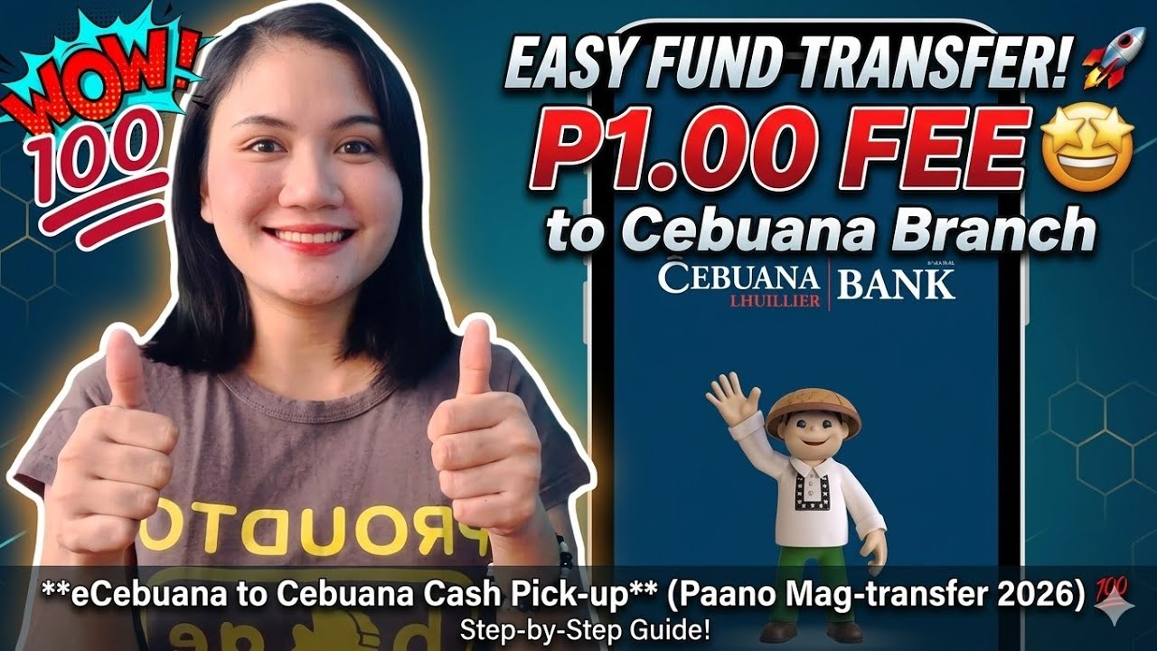 Paano Mag-transfer ng Pera sa eCebuana App at i-Cash Pick up sa Cebuana Branch 2026 💯