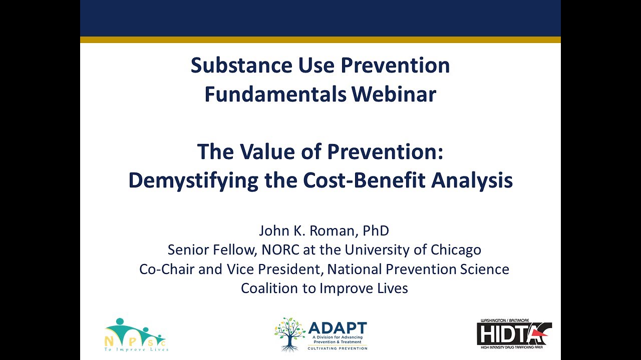 Value of Prevention & the Cost-Benefit Analysis Webinar