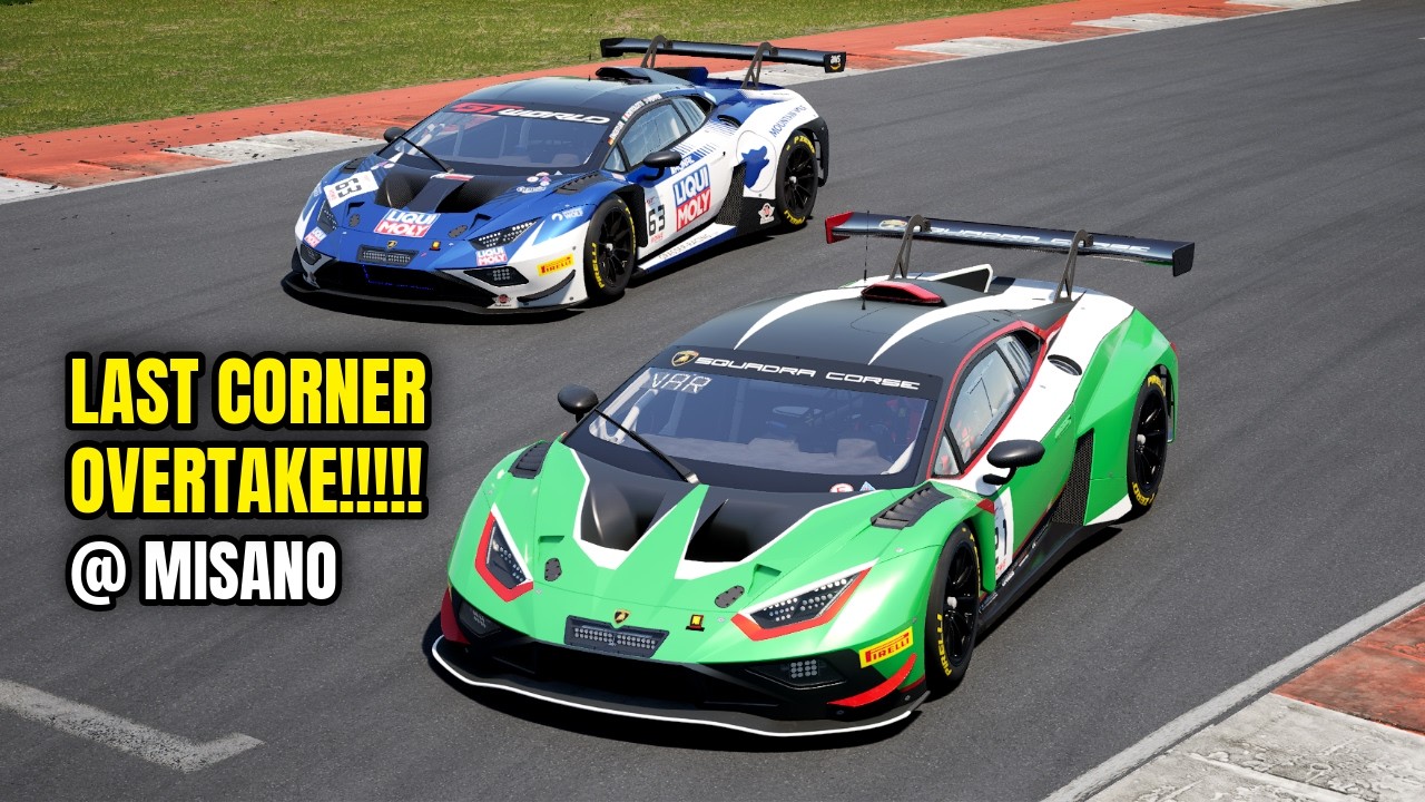 LAST CORNER OVERTAKE! 🏆 Misano Thriller in the Lamborghini Huracán GT3 EVO2! ACC!!!!!