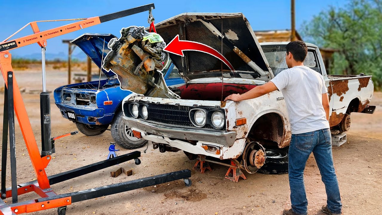 QUITÉ el MOTOR de la DATSUN 620 para PONERLO en la OTRA 1974