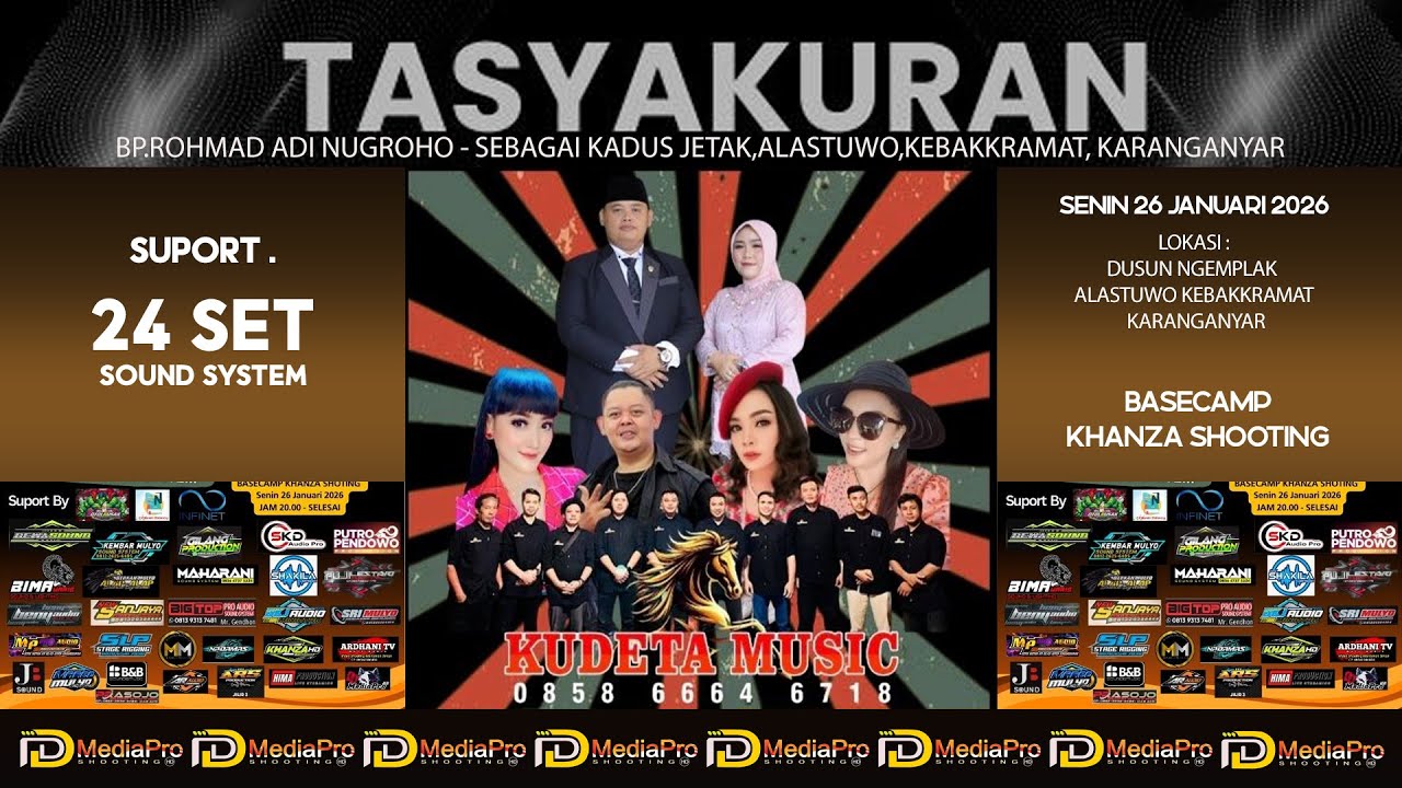 🔴LIVE KUDETA MUSIC - TASYAKURAN BP ROHMAD ADI NUGROHO SEBAGAI KADUS JETAK ALASTUWO KEBAKKRAMAT