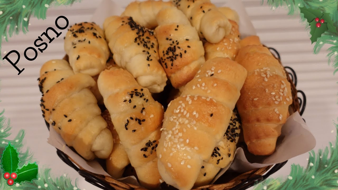 NAJBOLJI RECEPT ZA  POSNE KIFLICE  PREMAZANE POSNOM MAJONEZOM (VEGAN CRESCENT ROLLS)