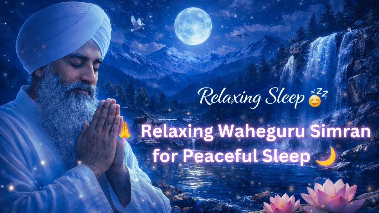 🔴 🙏 Relaxing Waheguru Simran for Peaceful Sleep 🌙 #trending #Waheguru #trendinggurbani