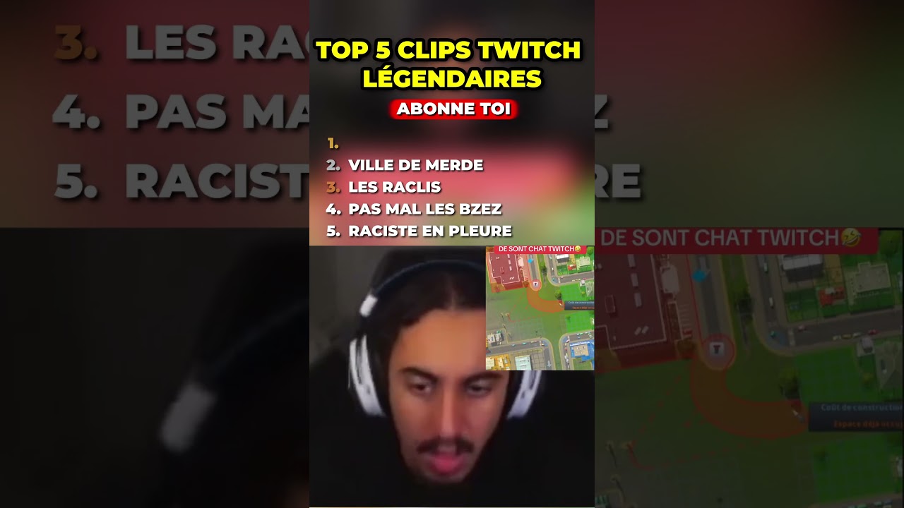 TOP 5 clips twitch l&eacute;gendaires  #humour