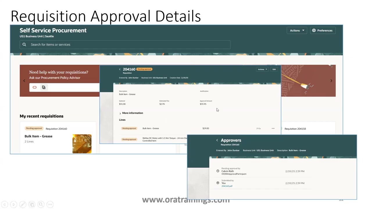Requisition Approval Customization BPM- Status History- Table Details - Oracle Fusion ERP