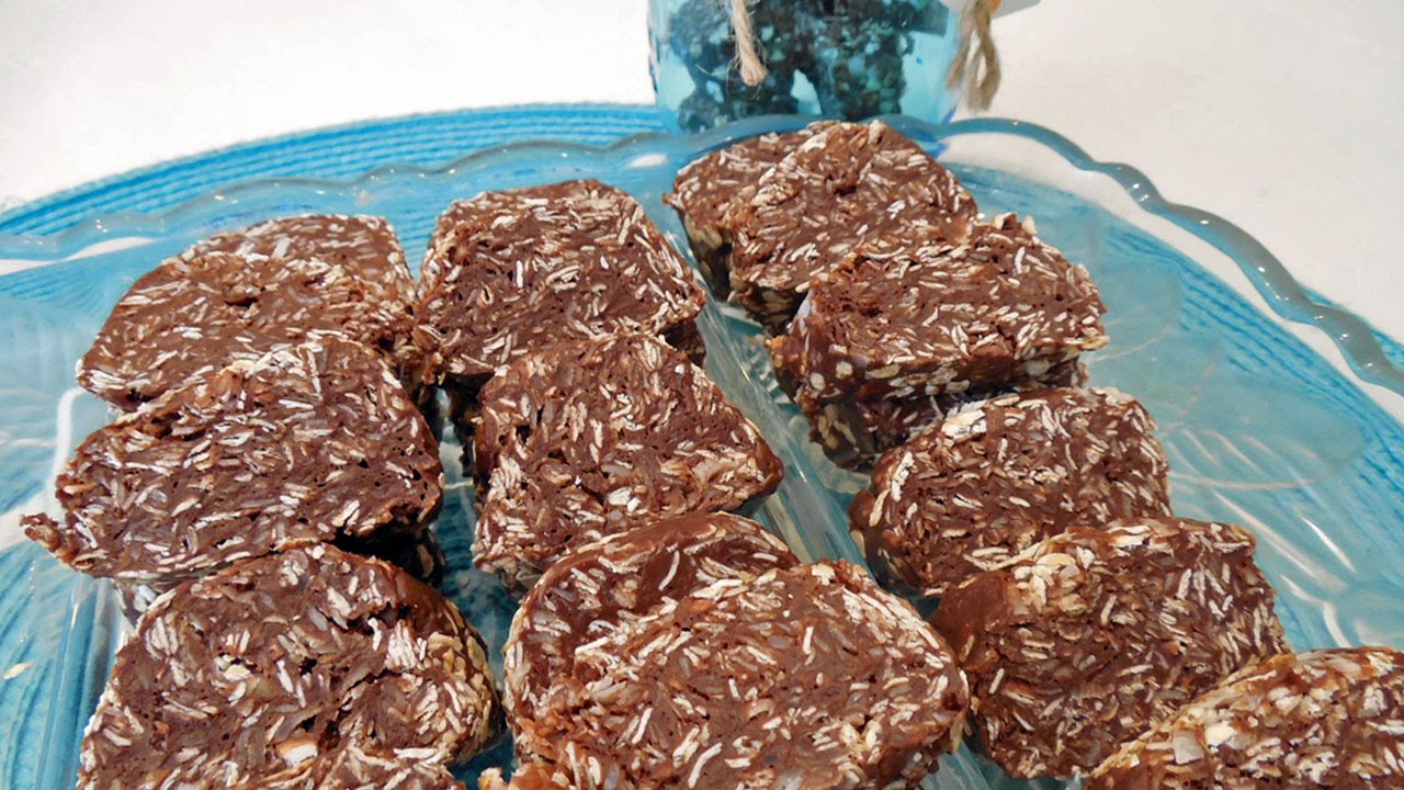 No-Bake Chocolate Coconut Marshmallow Oatmeal Cookies with Jill