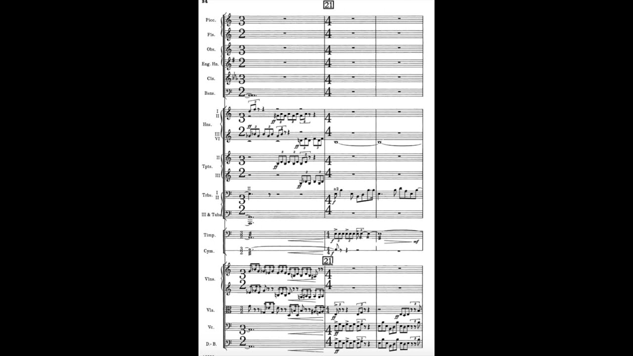 S. Barber - Second Essay for Orchestra [SCORE VIDEO]