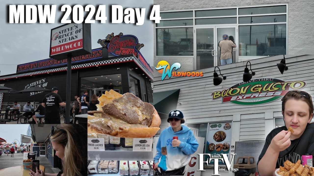 MDW Wildwood Vlog Finale: New Eats, and Sweet Treats! 🍰🚗 Steves Prince of Steaks & Buon Gusto