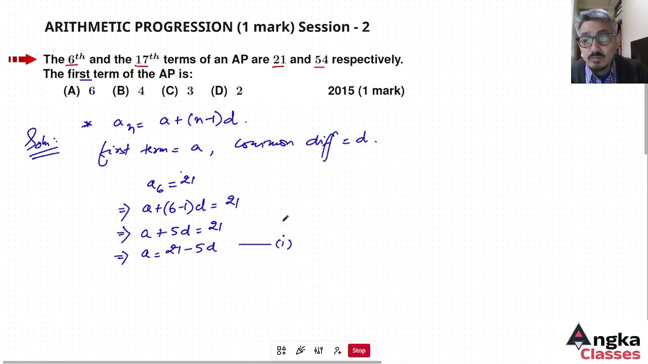 Previous years' questions(2015-2025)BOSEM Class X Chapter- ARITHMETIC PROGRESSION(1 mark) Session 2