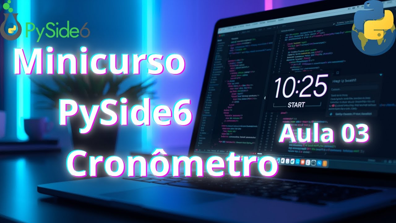 Minicurso PySide6 Aula 3: Estilizando o Cronômetro com Qt Designer - Interface Profissional! 🎨⏱️