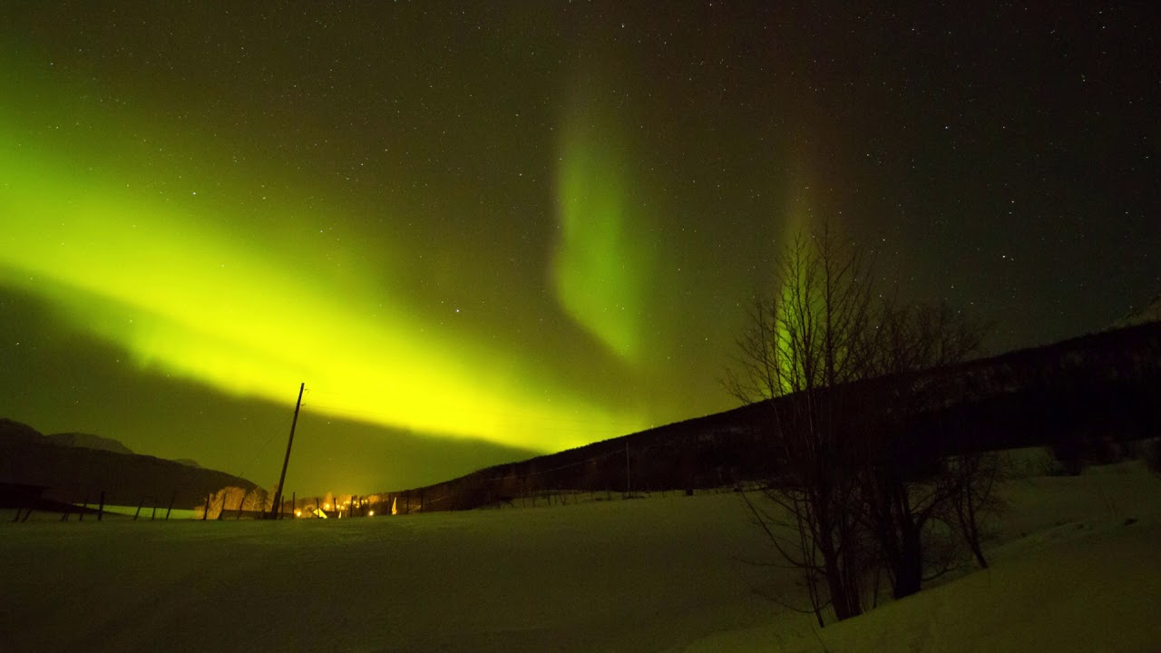 Northern lights over Lakselvbukt, Norway