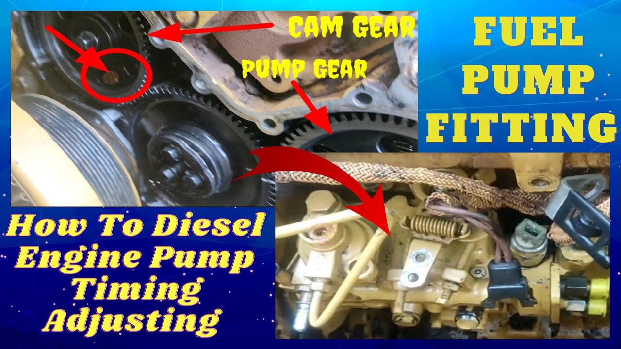 How to Diesel Engine Pump Setting 🔥Diesel Engine Timing Adjust 🔥Cat-320D2 Engine Pump Timing Adjust