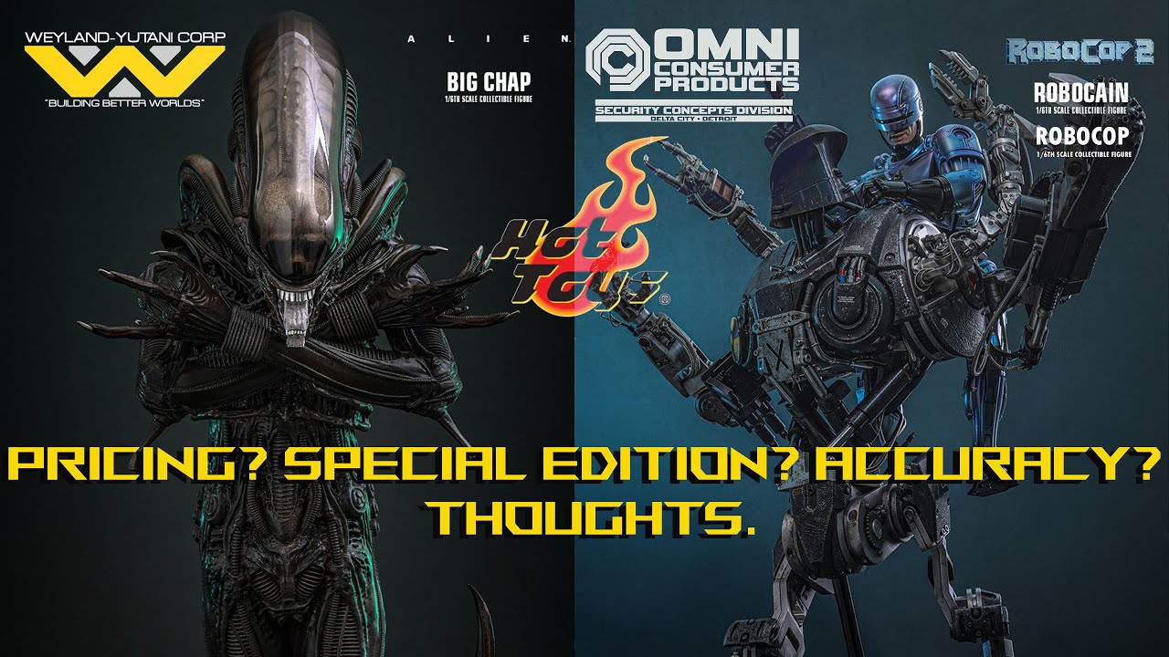 LOOK!!! HOT TOYS ALIEN BIG CHAP 2.0, ROBOCAIN, AND ROBOCOP2 PREVIEW ! But are they worth the price?