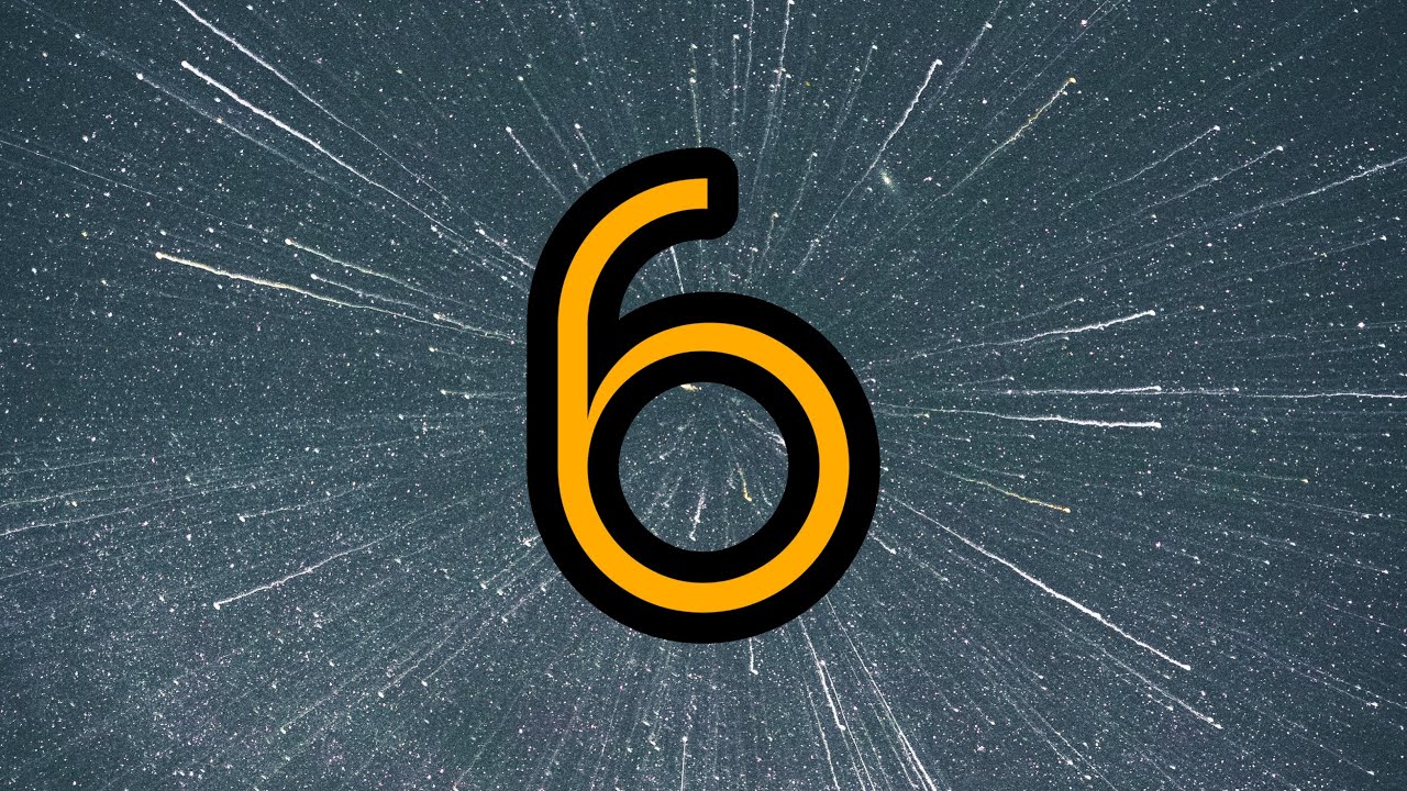 6 Second Timer ⏰ | Bright big yellow numbers and relaxing background music