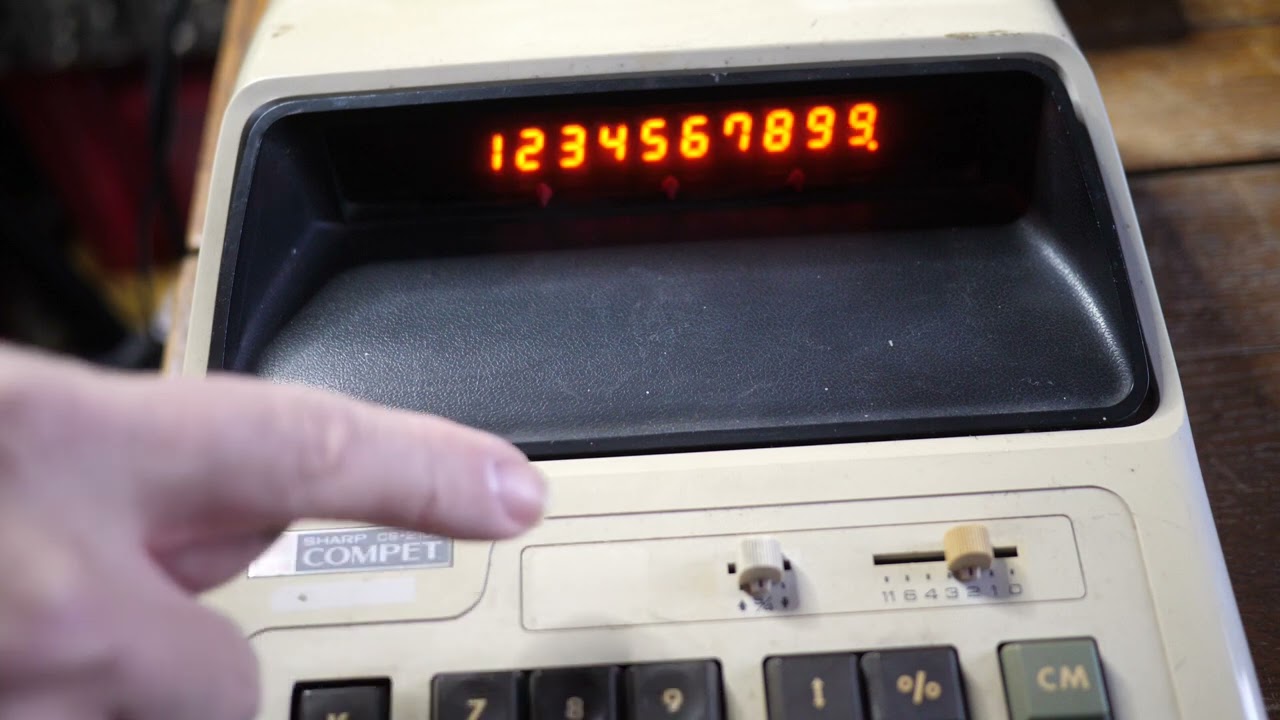 Sharp Compet CS-2106 Calculator Doing Square Roots