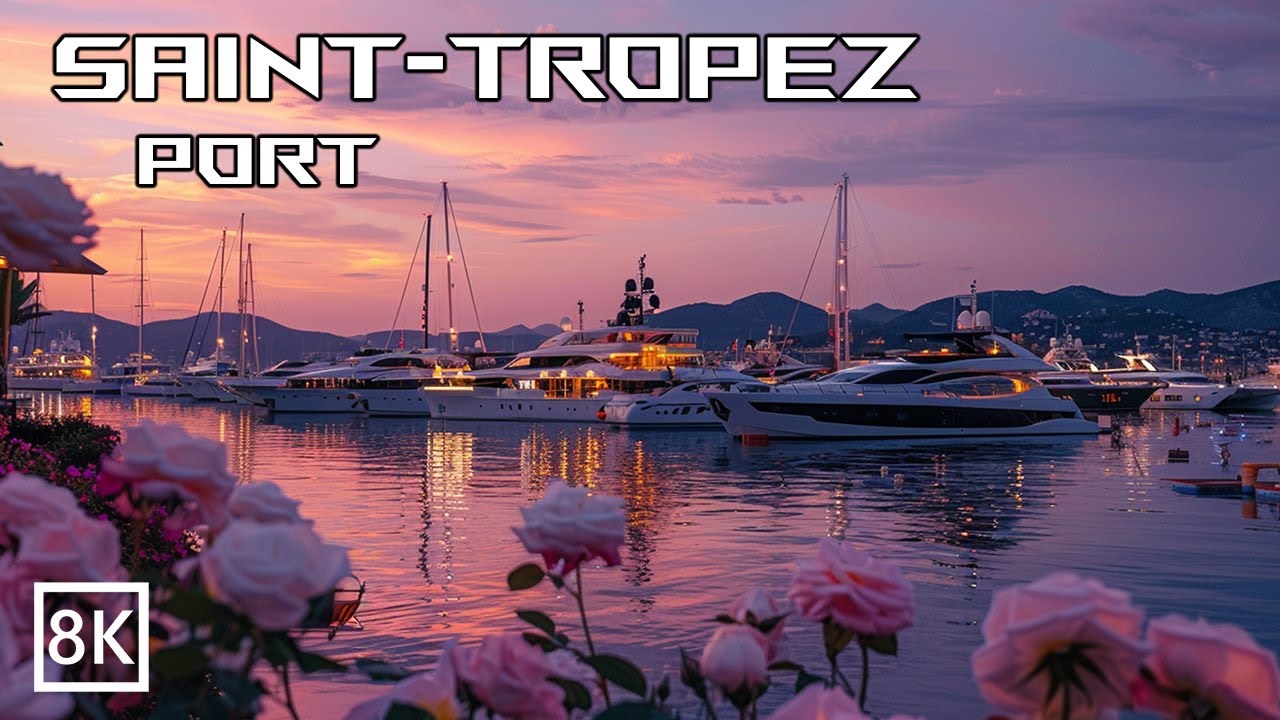Saint Tropez Port | The Most Beautiful Evening Walk In France 8K