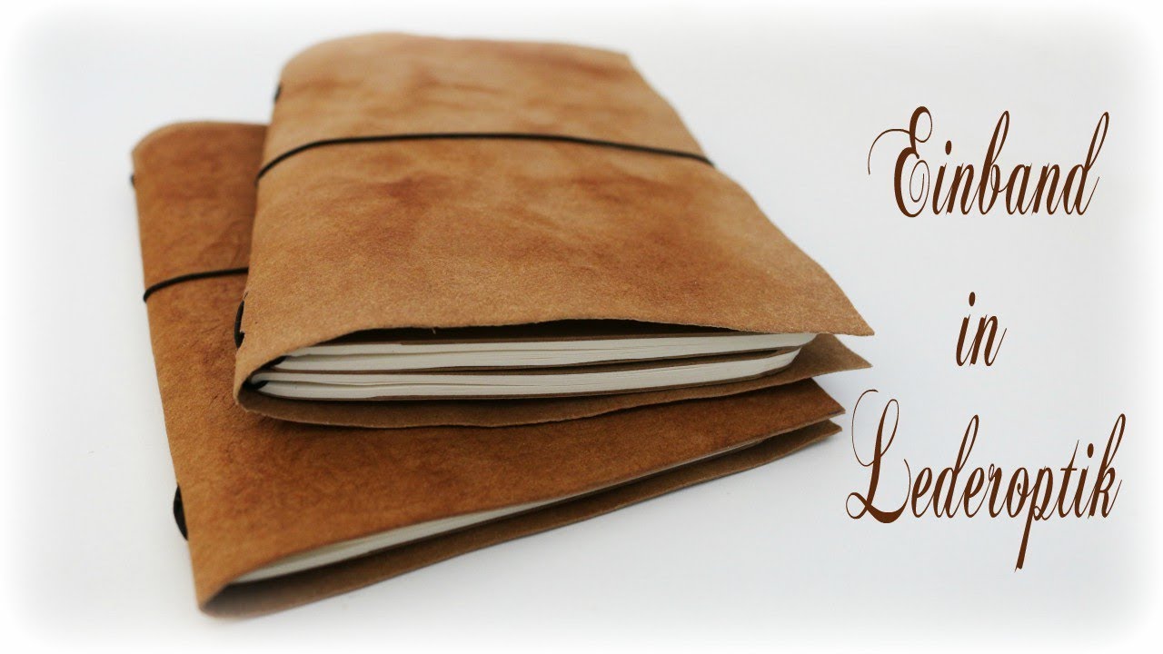 Notizheft in Lederoptik * DIY * Leather Look Cover [eng sub]
