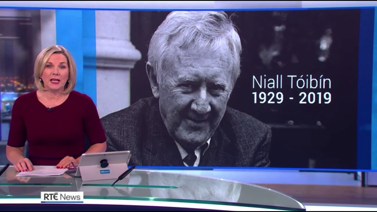 Niall Tóibín's death reported on RTÉ News (13th November 2019)