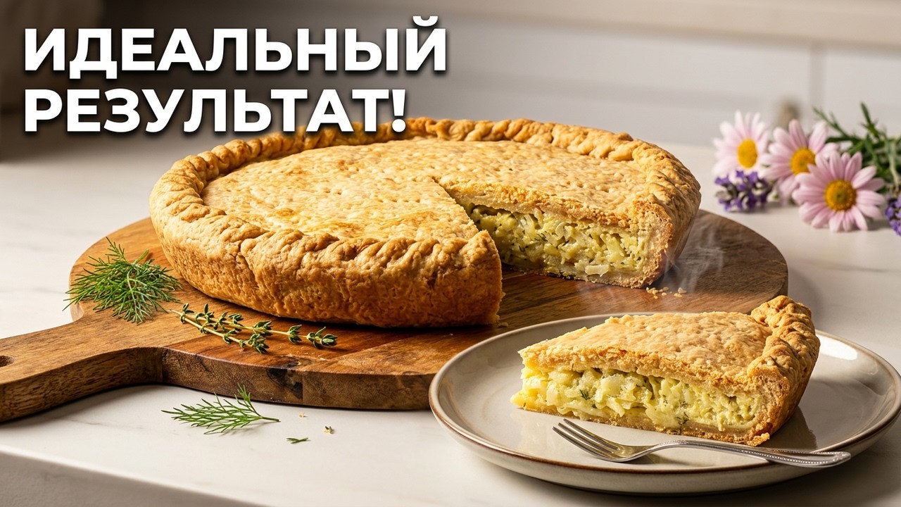 Вкуснейший луковый пирог с сыром! Закусочный пирог на праздничный стол!