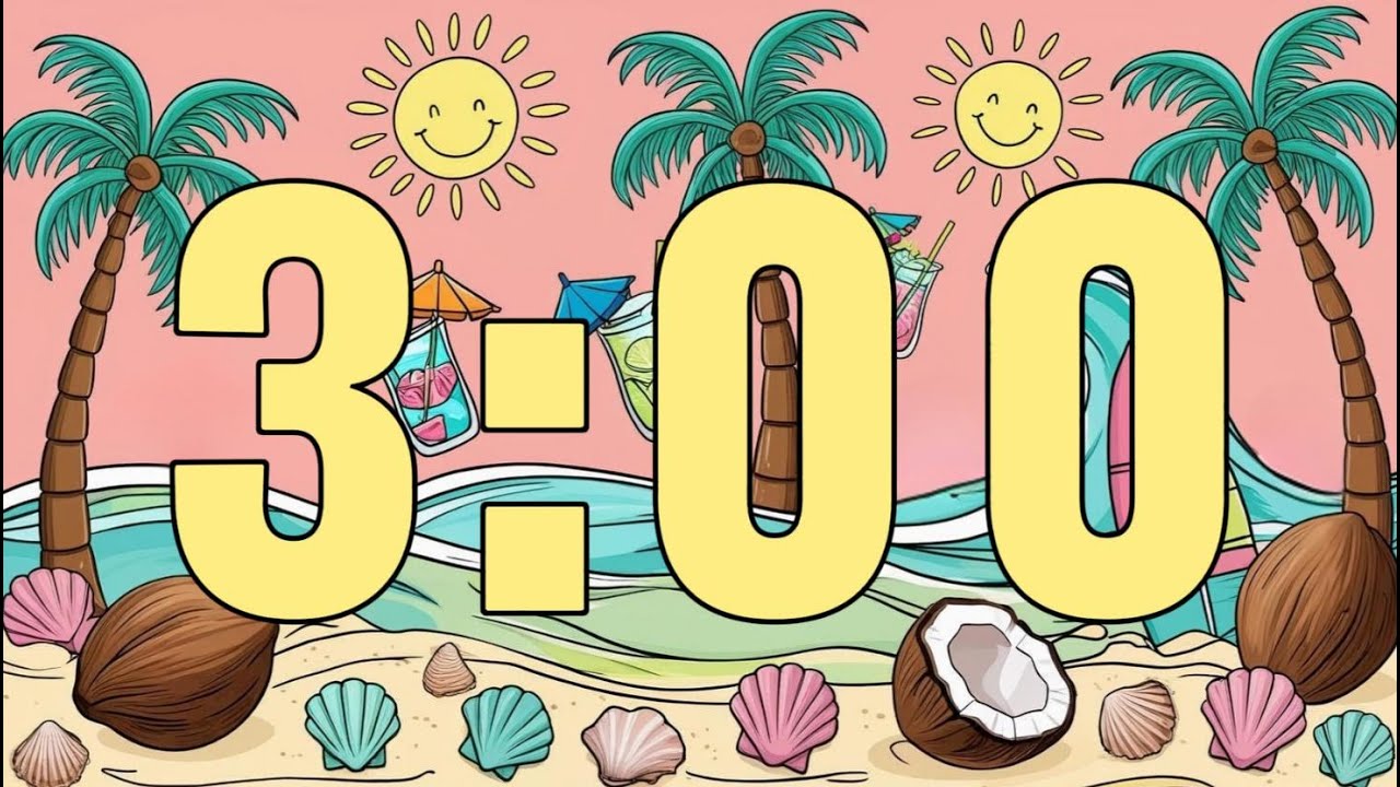 3 Minute Summer Timer with Chill Lofi Music