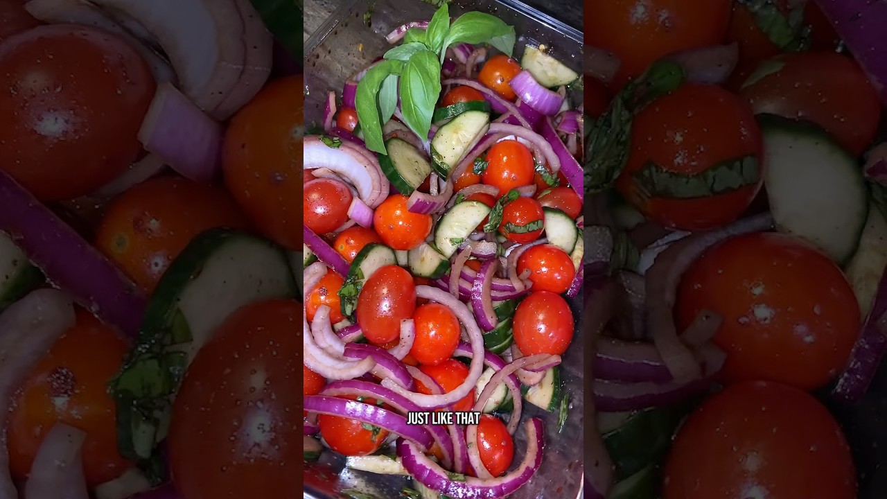 A summer salad with Italian flavors made cheap easy and delicious #rvkitchen #recipe #salad #summer