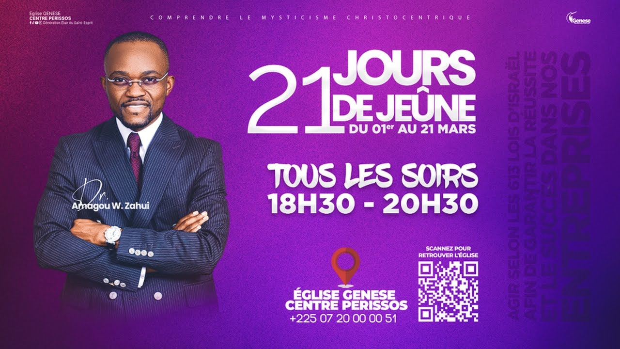 21 JOURS DE JEÛNE | PRIÈRE DU 03/03/2026  | DR. AMAGOU WILFRIED ZAHUI
