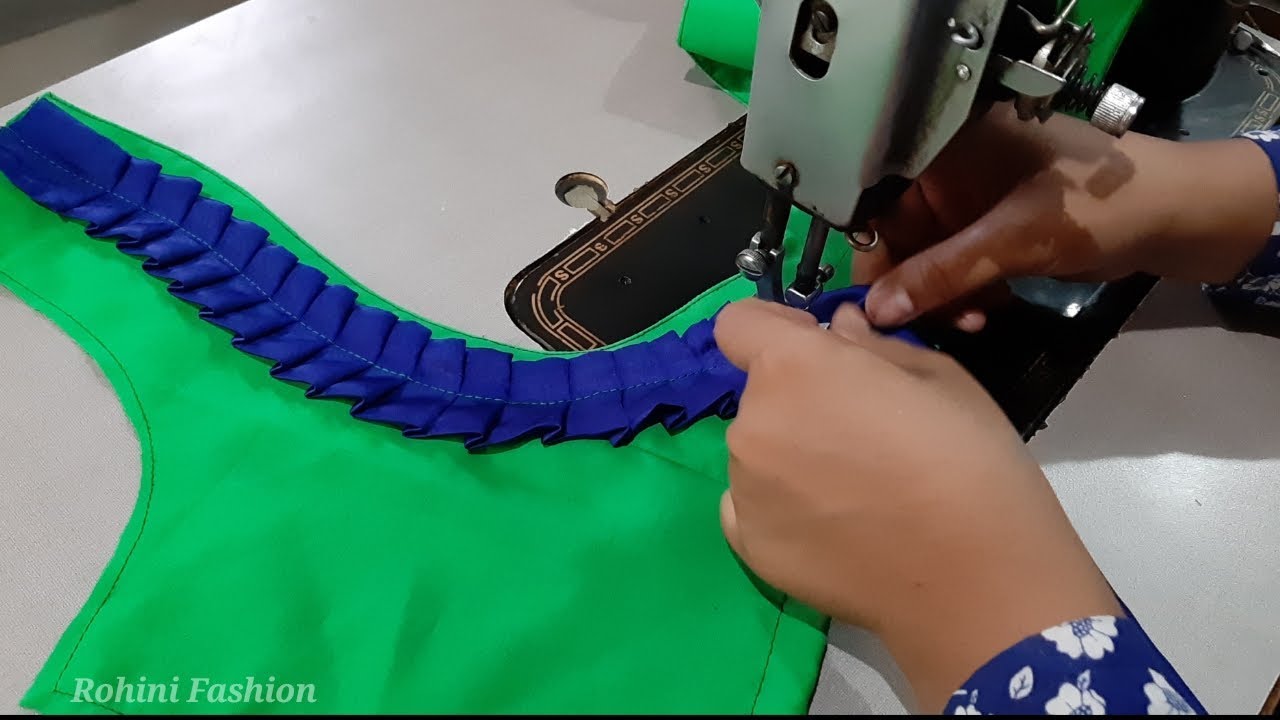 Model blouse back neck design|cutting and stitching back neck