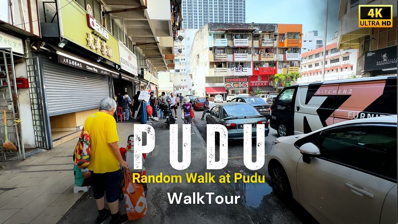 Pudu Area Walking Tour | Daytime Street Scenes | 4K 60FPS