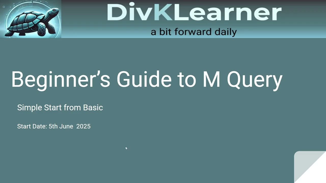 📚 Lesson 1: Power Query vs M Language Documentation &ndash; Simple Explanation | DivKLearner