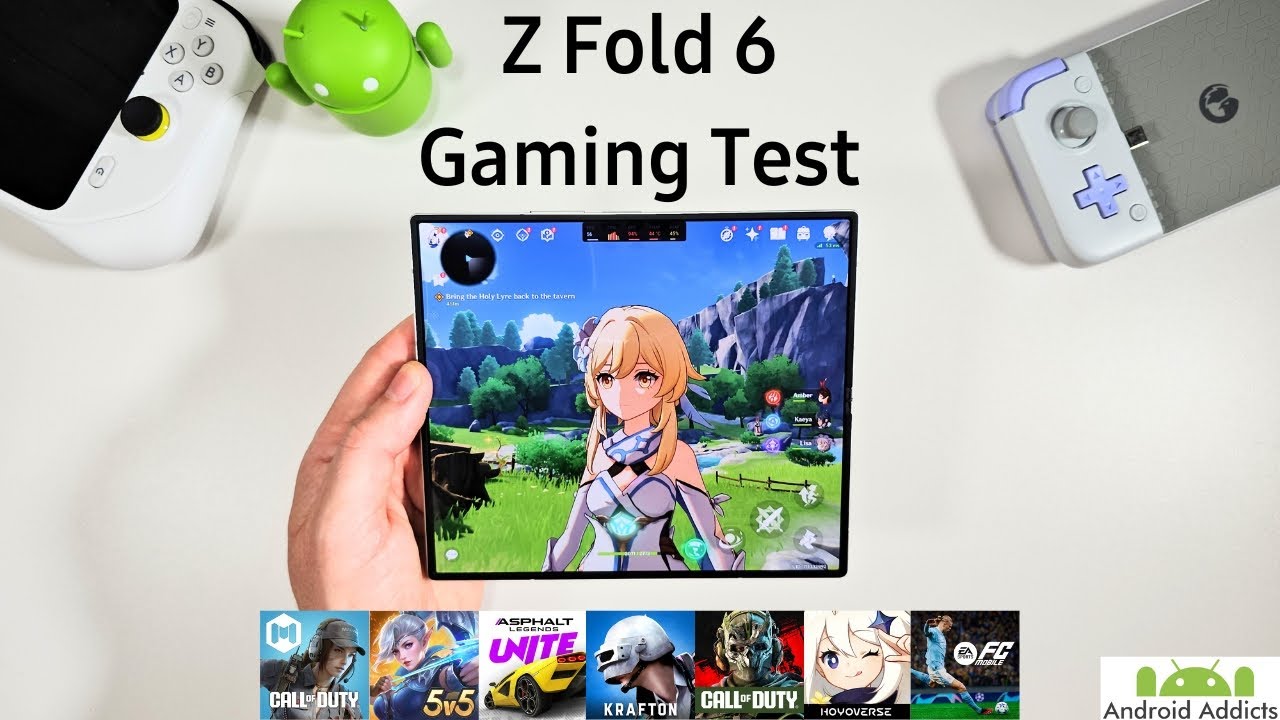 Galaxy Z Fold 6 Gaming Test Review - PUBG, Wazrone, COD, Genshin, FIFA