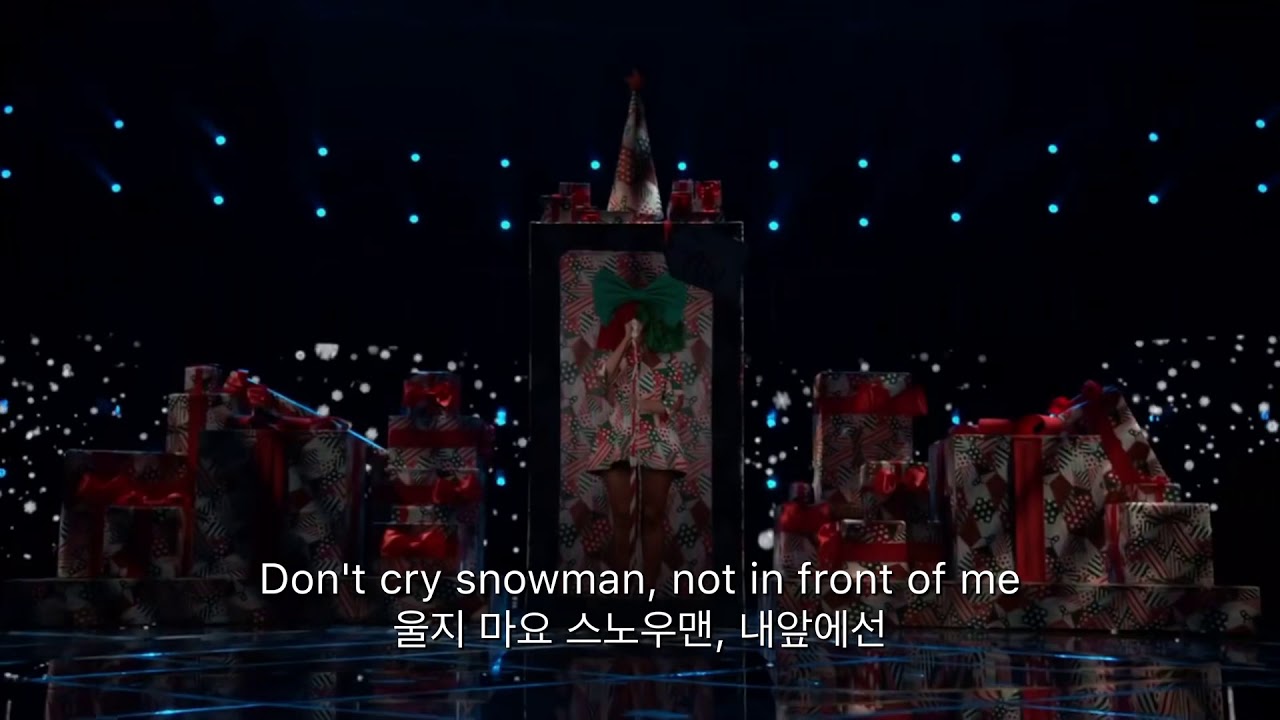☃️Snowman - Sia 시아 live 라이브 가사해석 '크리스마스'🎄