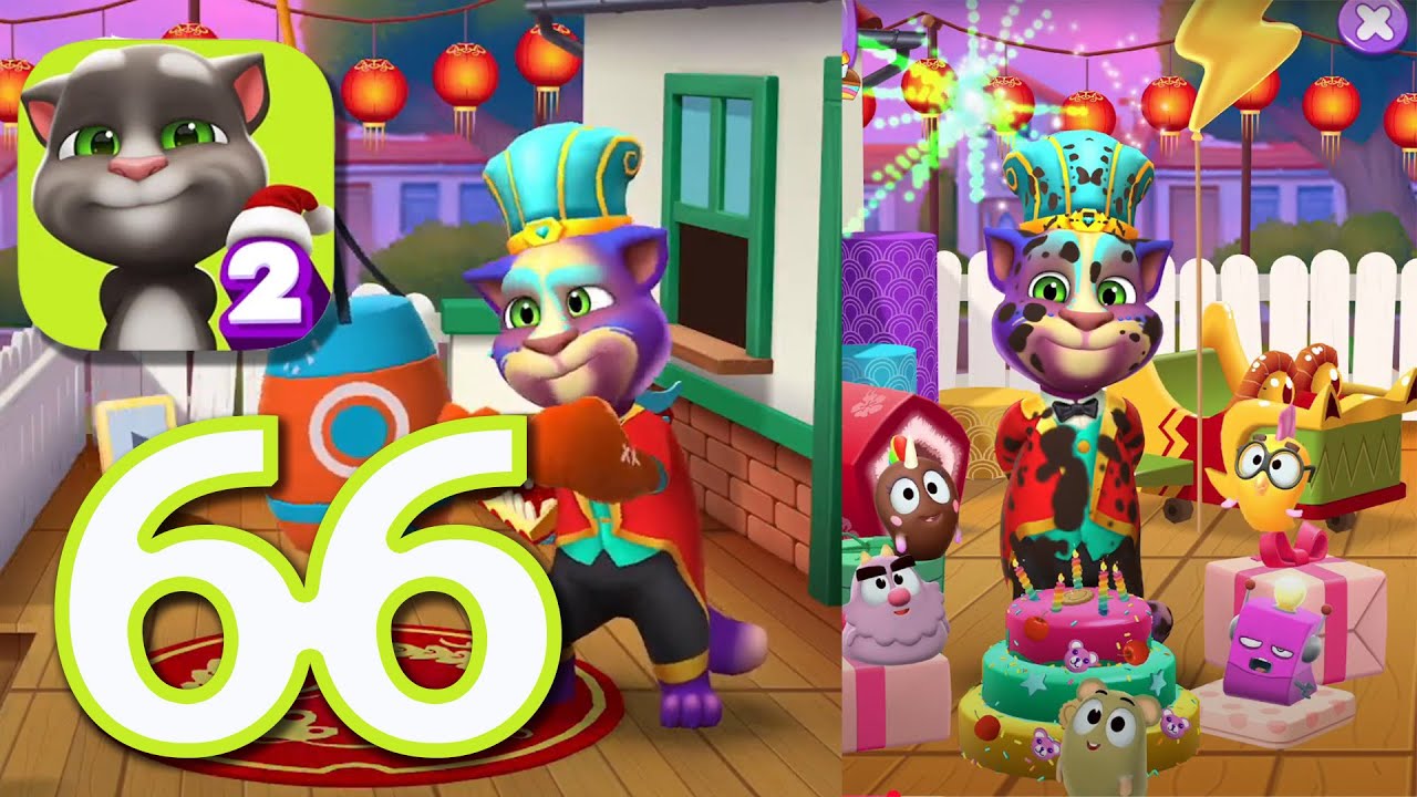 My Talking Tom 2 - Tom's party - Walkthrough Gameplay Ep 66 HD (iOS Android)