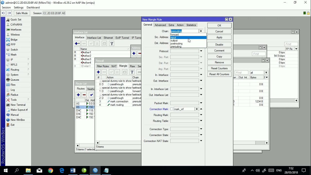 Virtual Routing Forwarding VRF pada mikrotik