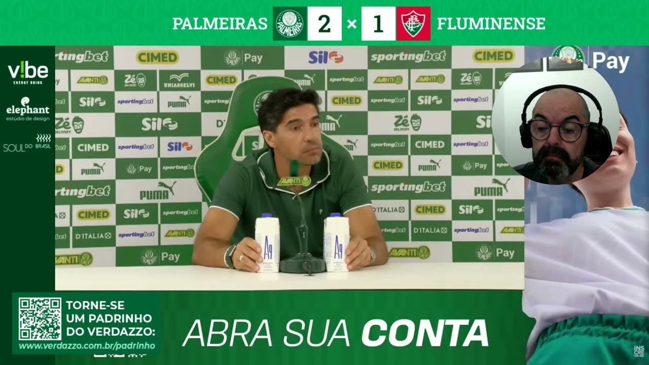 REACT Coletiva Abel Ferreira - Palmeiras 2x1 Fluminense